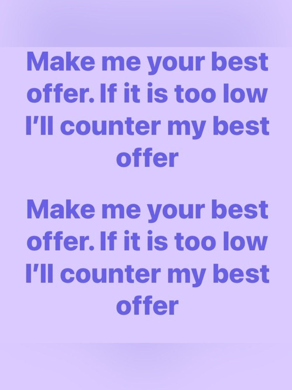 Lavender Graphic Print with Bold Purple Text
